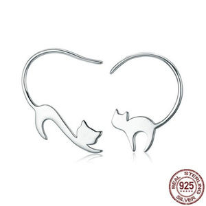 Naughty Cats Asymmetric Sterling Silver Earrings🐈